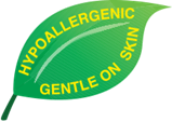 Hypoallergenic leaf logo